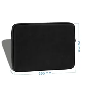 Housse de protection pour ordinateur portable noire minimaliste avec dimensions precises