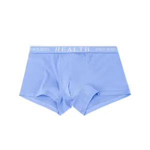 Men's Boxer Briefs Pure Cotton Breathable Mid Waist Solid Color Comfortable Underwear Casual Soft Boxer Shorts