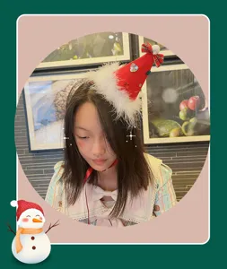 Christmas party red cone hat headband with faux fur and bow for holiday photo shoot cute hair accessory