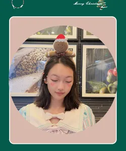Christmas gingerbread man headband cute plush hair hoop festive holiday party hair accessories for women