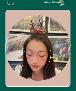 Kids Christmas Reindeer Antler Hair Clip Plaid Bow Hairpin Holiday Hair Accessories