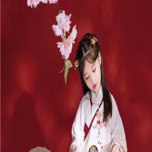 Süße Kinder Haarklammer traditioneller Stil Kirschblüte Haarspange Mädchen Haarschmuck