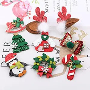 Weihnachten Haarklammern Set süße Rentier Haarnadeln festliche Haaraccessoires Kinder