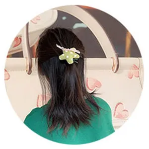 Mignon pois tissu rembourré pentagramme pince à cheveux nœud enfants mignon accessoire fille