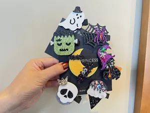 Halloween Haarklammern Set süße Geister Spinne Hexenhut Party Kinder Haaraccessoires
