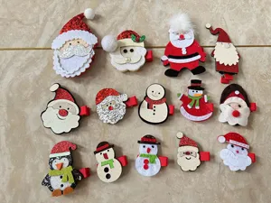 Christmas hair clips for kids cute Santa snowman hairpins festive holiday hair accessories