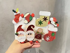 Weihnachten Haarklammern Set süße Weihnachtsmann Kinder festliche Haarschmuck Geschenke