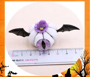 Accessorio fai da te zucca pipistrello Halloween, ciondolo cappello da strega per chiavi.