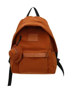 Modischer lässiger brauner Rucksack mit runder Tasche großer Kapazität für Schule Reise