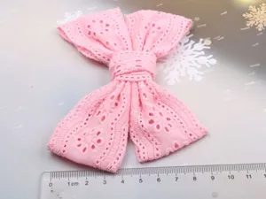 Rosa spitze schleife haarklammer fur madchen, suse blumen mesh haaraccessoire fur kinder.