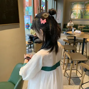Süße Kinder rosa Schmetterling Haarspange mit Perle, koreanische Haaraccessoires für Mädchen.