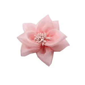DIY 3D Mesh Stoff Blume Zubehör für Haarklammern, Kleidung, Schuhe und Handwerk.