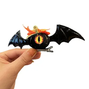 Fermagli per capelli di Halloween per bambini, design divertente pipistrello zucca, molletta festa.