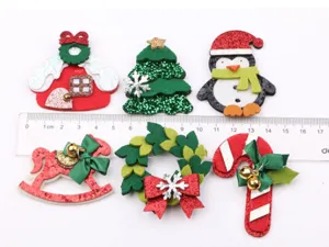 Weihnachten Filz Applikation Detail, festliche DIY Deko Accessoires, süße Motive.