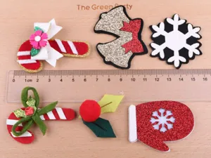 Weihnachten Filz Haarspangen Set Kinder süße Cartoon Feiertag festliche Accessoires Kopfbedeckung