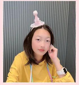 Cute princess birthday party hair accessory gradient gauze crown headband for kids.