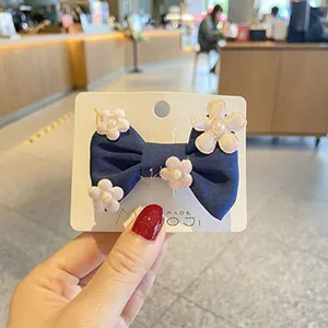 Kinder Stoff Schleife Haarspange süße kleine Mädchen Haarschmuck DIY Kopfbedeckung Deko