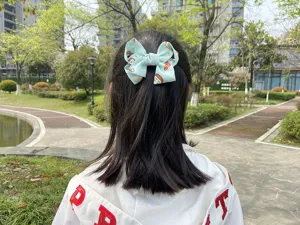 Bonito pasador de pelo con lazo de Caperucita Roja para niña, accesorios dulces.
