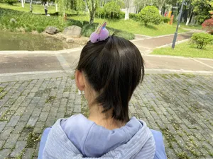 Kinder Süße Plüsch Kaninchen Haarnadel Bunte Mesh Flügel Mädchen Haarspage Kopfbedeckung