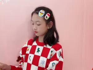 Bezaubernde Kinder Kinder Filz Haarspangen mit Eiscreme und Kirsche Motiven für süße Mädchen.