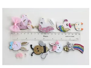 Süße Glitzer Cartoon Haarklammern Set für Kinder, DIY niedliche Tier Haarschmuck.