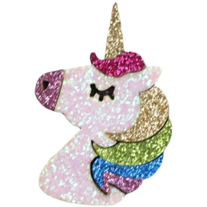 Niedliche Glitzer Einhorn Haarklammer für Kinder, buntes funkelndes Haarschmuck Accessoire.