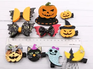 Halloween kinder haarklammern süße kürbis fledermaus geist katze haarnadeln kinder party