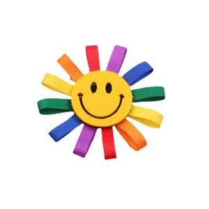 Bunte Sonnenblume Haarklammer süße Kinder Cartoon Haarschmuck Regenbogen Band Haarnadel