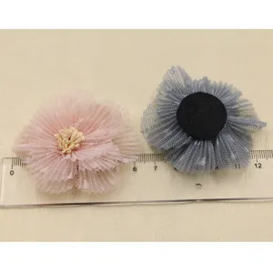 DIY handgemachte Netzblumen Zubehör für Schuhe, Haarschmuck und Handwerksdekorationen.