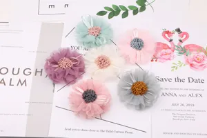 Exquisite handgemachte Netzblumen-Accessoires für DIY-Basteln, Haarbänder und Kleidungsdekoration.