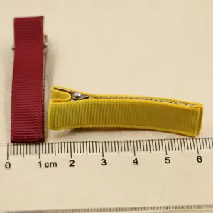 Handgemachte stoffbezogene Sicherheits-Haarspangen DIY Haaraccessoires Seitenclip mit Lineal.