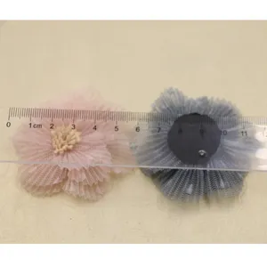 Handgemachte Mesh Blume DIY Zubehör Bekleidung Dekoration Material Größendarstellung