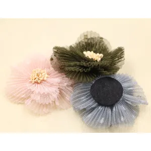 DIY handgemachte Netzblumen Zubehör für Schuhe, Haarschmuck und Blumenstrauß Dekoration Bastelbedarf.