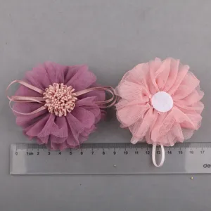 DIY handgemachte Netz Blumen Haarschmuck Bekleidung Dekoration Basteln Zubehör Artikel