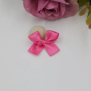 DIY Noeud en Satin Rose Fait Main Accessoire Cheveux Cadeau Décoration Matériel Art