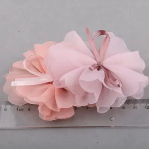 Rosa Chiffon Blume DIY Haarschmuck handgemachte dekorative Handwerksmaterial Packung
