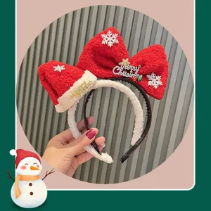 Weihnachten rot Schleife Hut Haarreif für Kinder Mädchen festliche Haarschmuck Kopfbedeckung.