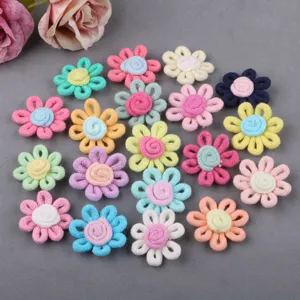 Handmade fabric flower accessories DIY craft materials for kids apparel decoration