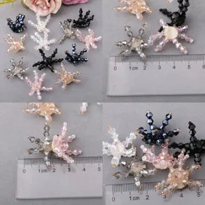 DIY Kristall Blumen Zubehör, bunte Perlen Anhänger für handgemachte Haarnadeln und Schuhe.