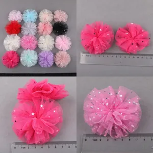 DIY flor de tul tela semifabricada accesorios para el cabello decoracion artesania