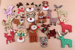 Weihnachten Rentier DIY Zubehör Filz Applikationen für Kinder Haarspangen Basteln