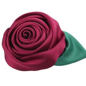 Handmade fabric rose flower brooch accessory DIY hair decor craft floral material for clothing