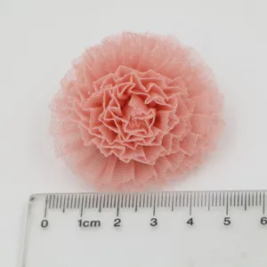 Rosa Netzblume DIY Zubehoer fuer Haarschmuck Schuhe Handarbeit Dekoration Material