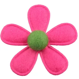Rosa Filz fünfblättrige Blume DIY handgemachte Bastelzubehör für Haarschmuck und Kleidung.