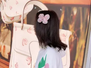 Jolie pince à cheveux nœud floral pour enfants, accessoire de coiffure mignon et charmant.