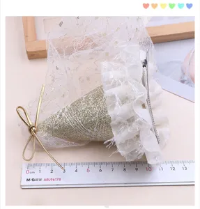 Children gold lace mini top hat hair clip cute princess hairpin for kids birthday party