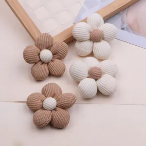 Handgemachte Stoff Blumen DIY Zubehör Camellia Form Für Haarklammer Haargummi Brosche Tasche Dekoration Damen Kinder Basteln