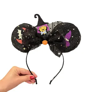 Halloween Party Lace Headband Kids Funny Hair Accessories Pumpkin Skull Bat Costume Headwear Girl Festive Headband