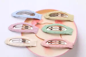 Stoffbezogene Haarspangen Set für Kleinkinder, süße bunte Haarklammern Accessoires.