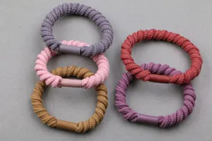 Versatile knitted rope hair ties scrunchies set for women ponytail holder DIY hair accessories